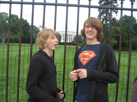 Chris and Mike in front of White House 06