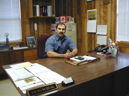 Working at office in Oklahoma 2002