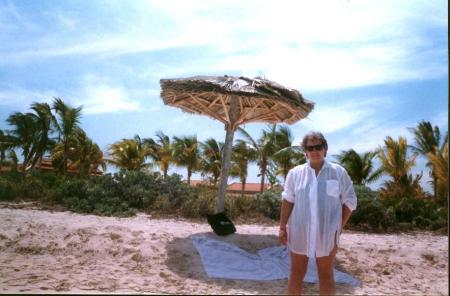 Me on a secluded beach. My favourite pastime.