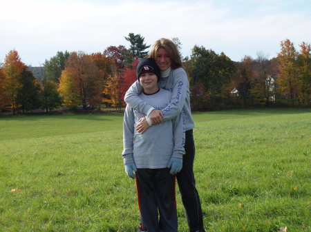 My son and I at Mum a thon walk