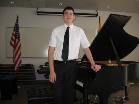 Our Youngest - Jesse at piano concert - 2008