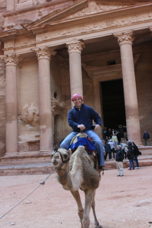 Me on a camel in Petra, Jordan