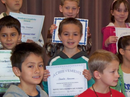 Chandler with his Academic Achievement Award