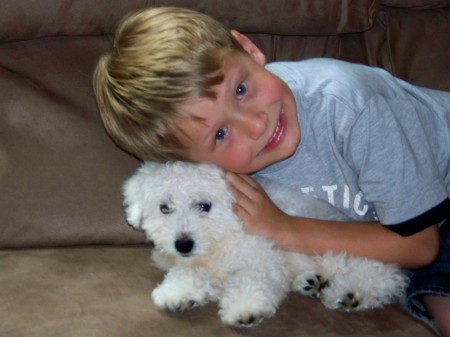 Justin and his killer dog