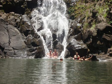 Brian and Steph in the water fall