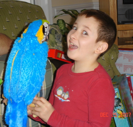 Robert and his new "bird" at Xmas