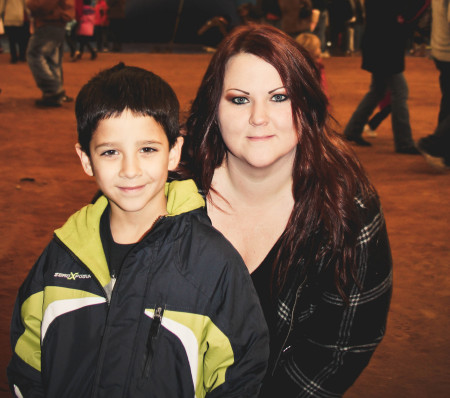 My son (6) and me at the Santa Hay Ride