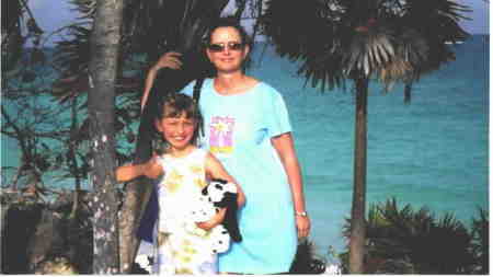 Youngest daughter & I in Cancun