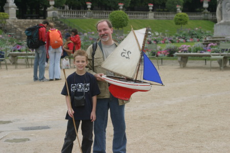 Dad and son in Paris