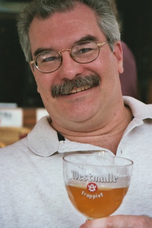 Randy in Belgium enjoying a Westmalle Tripel