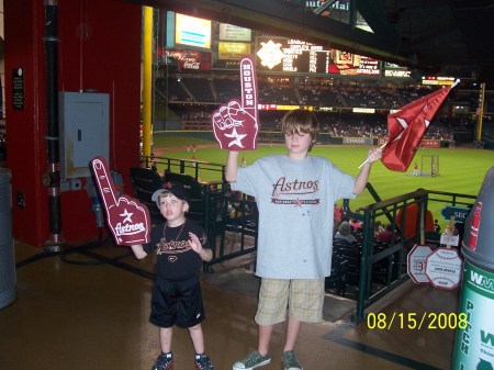 Gav & Cam at the Astros Game