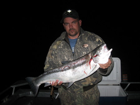 Night fishing for Steelhead