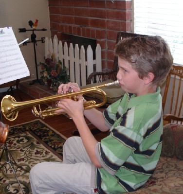 Middle child pretending to practice.. 08