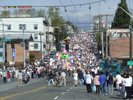 20,000 March on Seattle... Immigration Ralley