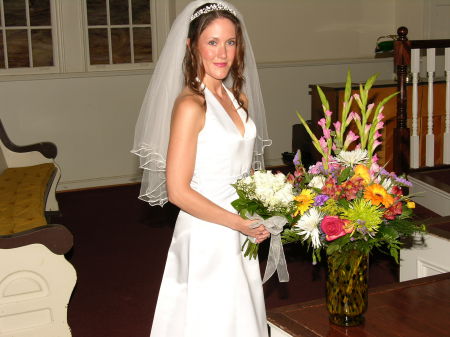 Valerie on our wedding day