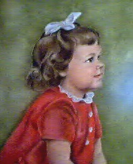 My artwork ~ A pastel portrait of me at 2yrs