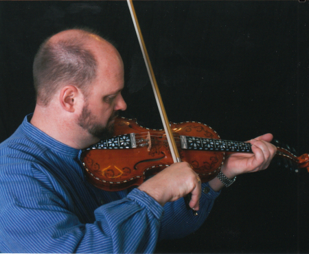 Me playing my hardanger fiddle.