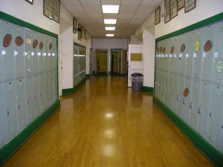 Lockers in the hall