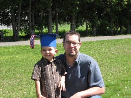 My son Bill with his sonAlex at preschool grad