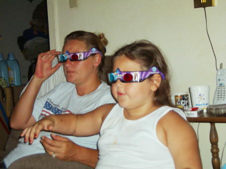 Wife and Daughter in 3D glasses