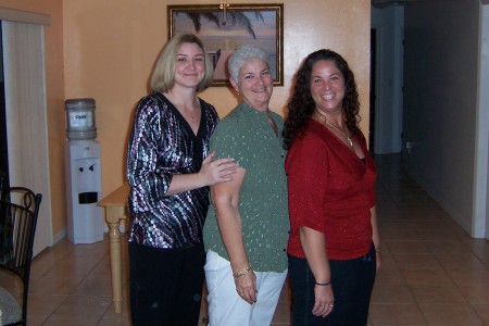 My sister Chrissy, My Mom, Me Xmas07