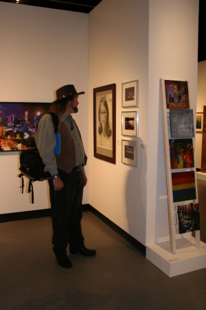 Neal Takes in the Alumni Art Show