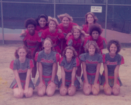 Judson cheerleaders at summer camp 1978