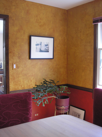 Created this Venetian Plaster Dining Room