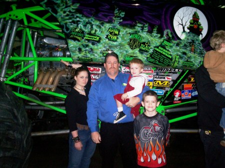 Me and the kids with Grave Digger