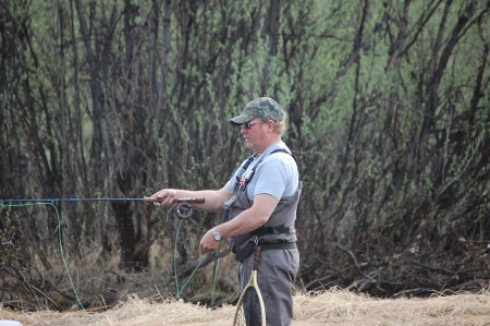 Rick flyfishing the Tangle River