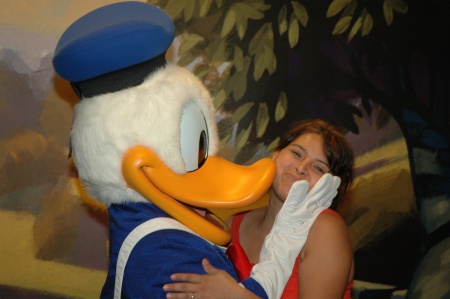 the kid in my sister w/Donald Duck