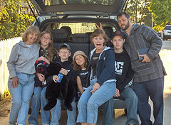 Kevin, Kirsten, mom & kids