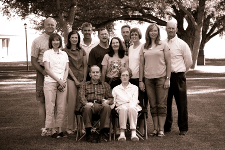 John & Pat Evans with Children & Spouses