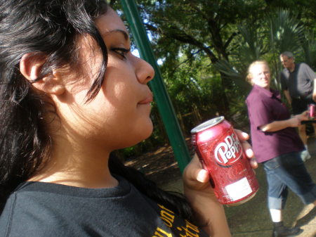 She wants my Dr.Pepper,I just know it.