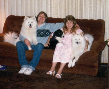 me with carl and dogs 1987
