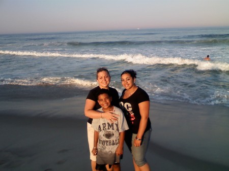 Me and my kids on the beach