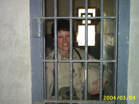 At the infamous Abu Ghirab prison in Iraq.