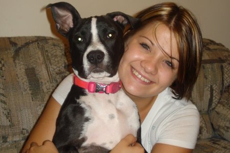 My daughter Kayla and her puppy Mia 08/03/08