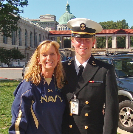 The proud mom with her son