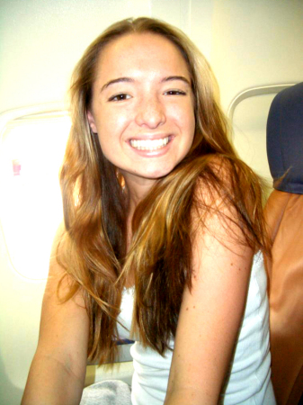 My daughter Jessica, plane to Florida '08