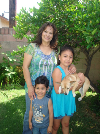 me, grandkids Seleste and Lucian