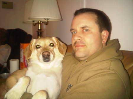 me with my dog, katona...