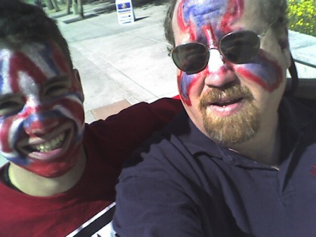 Son Alex, UofA Wildcat war paint