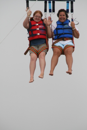 STACY AND COURTNIE PARASAILING