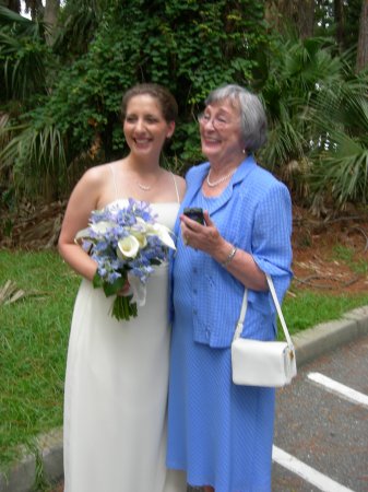 daughter Amber's wedding day