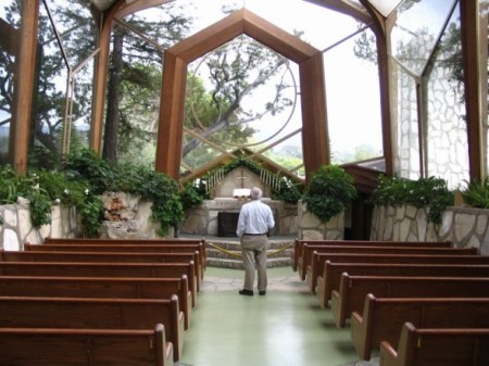 Inside Wayfarer's Chapel