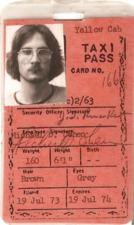 Yellow Cab ID - Summer 1973