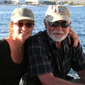 Celeste and I sailing near Cabo.