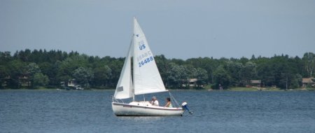 My attempt at sailing with my father-in-law.