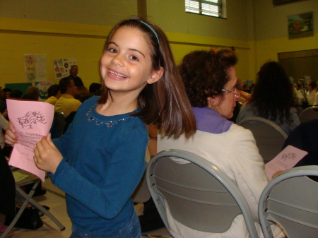 Daughter Rachel at a school event